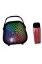 مكبر صوت كاريوكي بلوتوث مع ميكروفون وأضواء RGB - 5