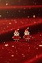 Women's New Year's Christmas Nail Earrings with Santa Claus Figure - 2
