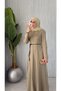 Women's Belt Detail Scuba Design Dress - 5