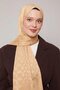 Gold Crystal Pattern Jacquard Capri Shawl - 4
