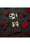 iPhone 15 Pro (6.1 Inch) Compatible Embossed Figured Patterned Leather Look Cute Case - 3