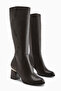Kaylin Genuine Leather Brown Snake Pattern Detailed Women's Heeled Boots - 3