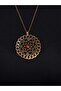 Natural Stone Agate Natural Stone Round Model Ancient Women's Necklace Euk47A - 3