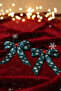 Women's Snowflake Figured Elastic Bow Model Set of 2 – New Year's Brooch
