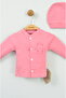 Cute Rabbit Patterned 100% Cotton Pink Baby Set - 3