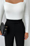 Stretch Fabric Velcro Closure Palazzo Woven Pants AW25PL0006 - 5