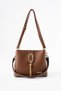Women's Gold Detailed 3-Compartment Shoulder and Crossbody Bag - 3