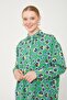 Green Violet Patterned Top and Bottom Set - 3
