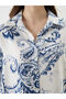 Patterned Oversize Women's Shirt - 3