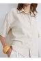Linen blend women's shirt - 3