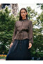 Esvab • Modern & Distinctive Belted Satin Women's Shirt