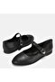 Large size women's flat shoe with black strap 41-42-43-44 - 6