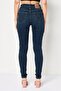 Women Skinny Fit Washed Stretchable Jeans, Navy - 4