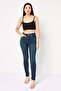 Women Skinny Fit Washed Stretchable Jeans, Navy - 2