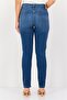 Women Skinny Fit Washed Denim Jeans, Blue - 4