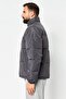 Men Sportswear Fit Long Sleeve Outdoor Bomber Jacket, Grey - 4