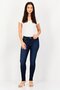 Women Skinny Fit High Rise Stretchable Jean, Medium Dark Blue - 2
