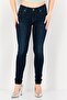 Women Skinny Fit Washed Stretchable Denim, Navy