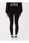 Two Mt Shop Quality Xside Black Women's Elastic Waist Plain Leggings - 4