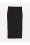 Alita City Lcw Vision Black Camisole Plain Midi Women's Skirt with a Difference - 6