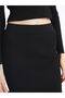 Alita City Lcw Vision Black Knitwear Plain Midi Women's Skirt with a Difference - 4
