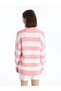 Crew Neck Color Block Long Sleeve Women's Knitwear Sweater (W4) - 5