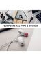 Mythro C Aluminum In-Ear USB-C Earphones with Microphone (Jet Silver) - 2