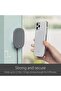 SnapTo Magnetic Fast Wireless Charger - 3M Wall Mount Kit & USB-C to USB-A 1.2m Cable, Gray - 6