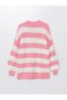 Crew Neck Color Block Long Sleeve Women's Knitwear Sweater (W4) - 7