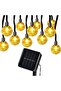 Solar String Lights 30pcs LED Solar String Waterproof Decoration String light for Garden Party Yello