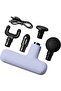 Portable Massage Gun - Lightweight Compact, 4 Heads, 4 Speeds, 2000mAh - Baby Blue - 5