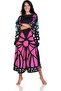 Butterfly Wearable Blanket, 120 x 120 cm, Polyester, Adult, Pink/Blue/Black - 3