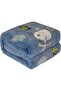 Snoopy Glow-in-the-Dark Blue Microfibre Sofa Blanket, 130 x 150 cm