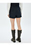 5Wak70058Ew 7S0 Navy Blue Women's Woven Skirt - 4