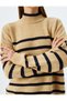 Long Sleeve Mock Neck Oversized Sweater - 5