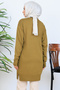 Embroidery Detailed Beaded Mercerized Cardigan N3280 Oil Green - 4
