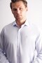 Blue Half Italian Collar Long Sleeve Premium S Slim Fit 100% Cotton Shirt 1004255197 - 4