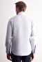 Blue Half Italian Collar Satin Long Sleeve Premium S Slim Fit 100% P Cotton Shirt 1004255195 - 5