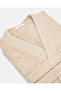 Beige Essence Kimono Bathrobe With Ribbed Border - 3