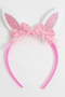 Girl's Pink Rabbit Yellow Daisy Crown Set - 3