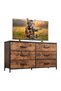 Dressing Storage Model with Electric 6 Drawers For Home inside Room 51.2" inch Brown Color