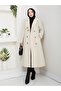 Trench Coat with Button Detail on the Back and Pocket - 4
