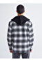 Peak New Season Hooded Regular Fit Long Sleeve Plaid Men's Shirt Jacket - 4