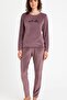 Women's 13166-652 long sleeve velvet pajama set