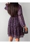 Women's Chiffon Floral Pattern Dress - 5