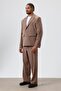 Relaxed Fit Suit Dress Brown - 2