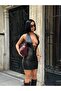 Low-Cut Faux Leather Mini Dress - 2