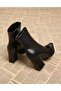 Women's Buckle Strap Heeled Boots - 3