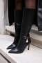 Lunira Women's Black Leather Boots - 3