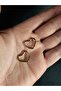 Gold Yellow Heart Steel Earrings - 2
